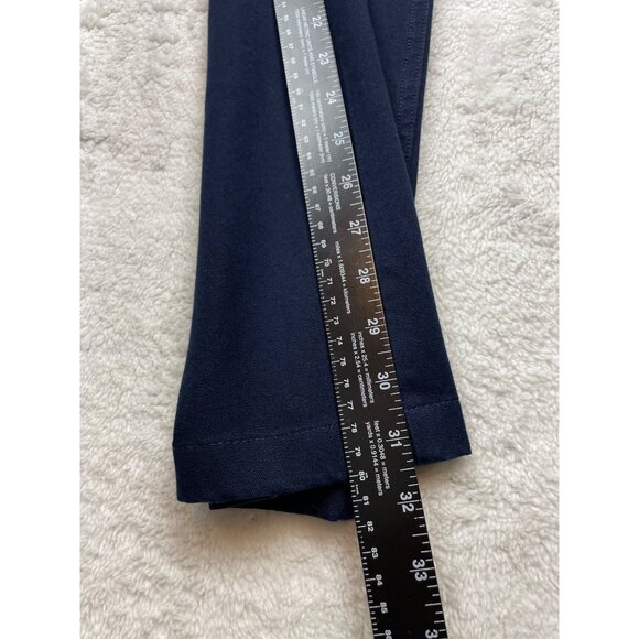 ST. JOHN SPORT Pants Women's 8 Navy Straight Leg 5 pocket with Gold Accents - Picture 7 of 10